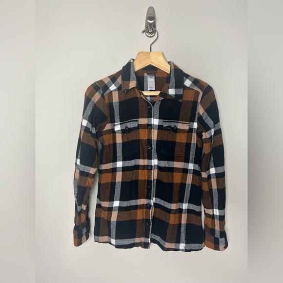 Patagonia Tops - Patagonia 100% Organic Cotton Plaid Flannel Long Sleeve Womens Size 8 1003